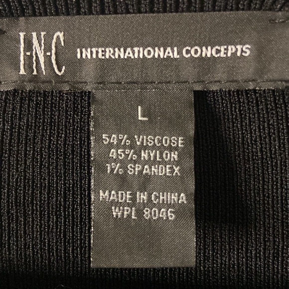 INC Black Tiered Sleeve Dressy Top - Picture 5 of 6